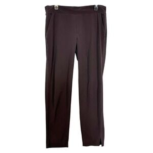 Brooklyn Mid Rise Ankle Pant Womens size 12 Deep Brown Pull On Stretch